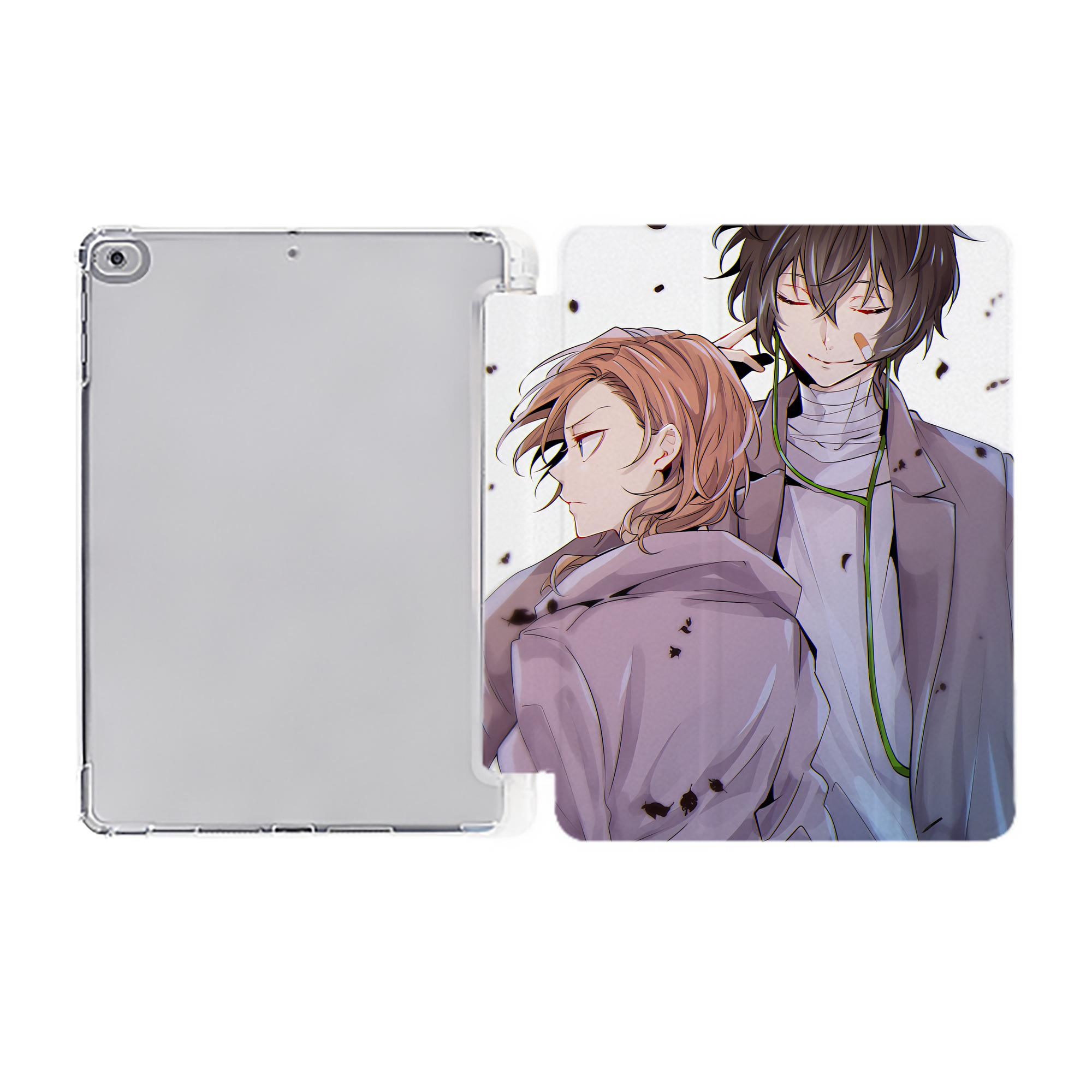（画像用） 文豪ストレイドッグス Bungo Stray Dogs IPad ケース ペン収納付き 三つ折りスタンド PUレザー×シリコン 対応機種9.5/10.5/10.9インチ